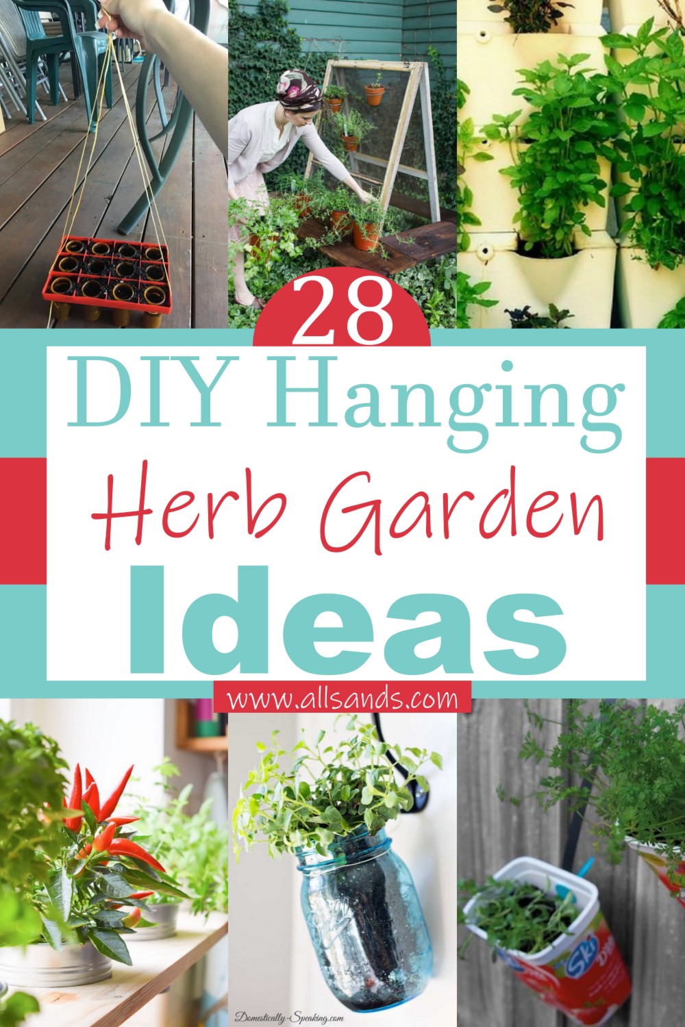28 DIY Hanging Herb Garden Ideas For Your Home - All Sands