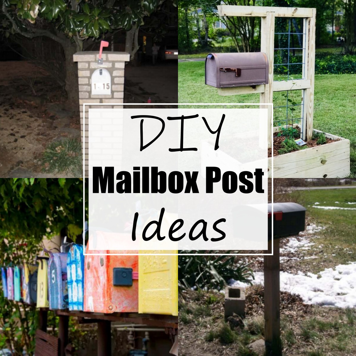15 DIY Mailbox Post Ideas For Outdoor All Sands