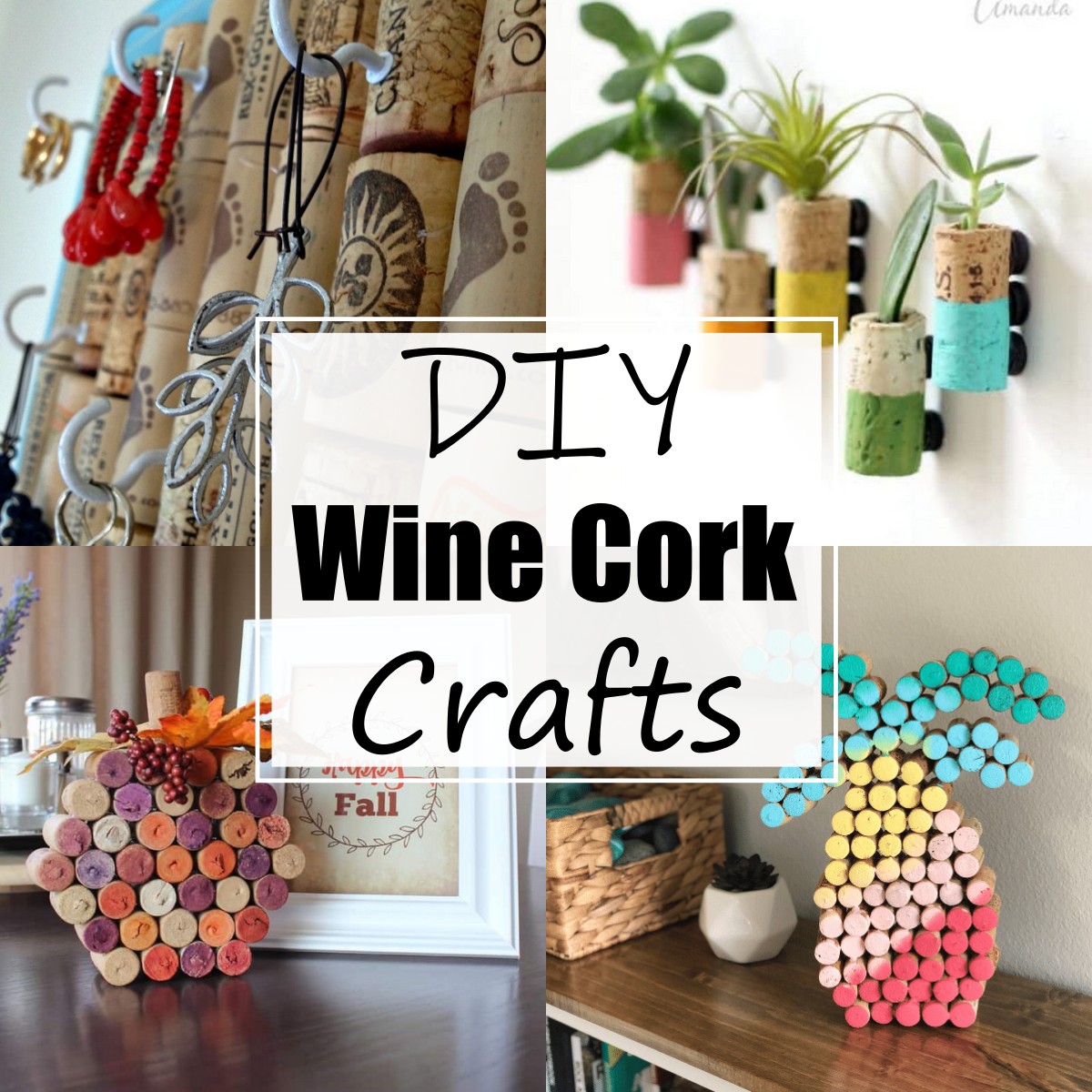 15 DIY Wine Cork Crafts done All Sands